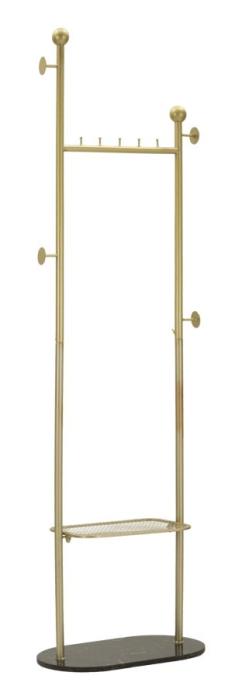 Cuier de podea din metal auriu cu bază marmură neagră design elegant [2]