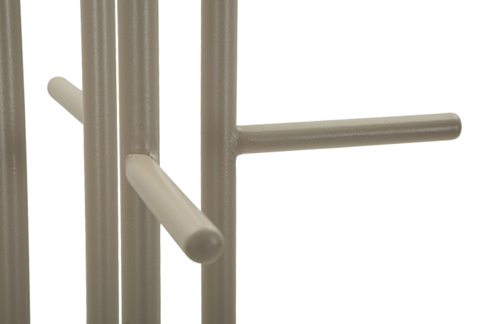 Cuier de podea metal gri taupe cu cârlige multiple [6]