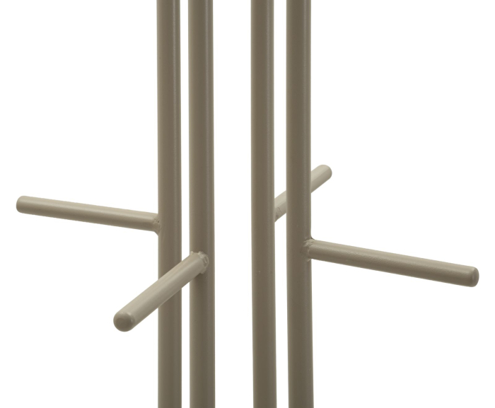 Cuier de podea metal gri taupe cu cârlige multiple [4]