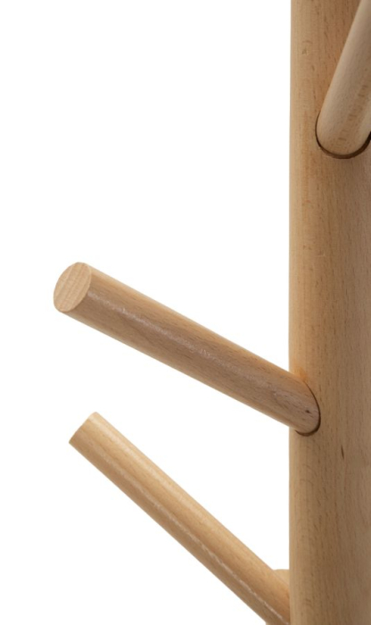 Cuier tip copac lemn fag și metal negru cu brațe [6]