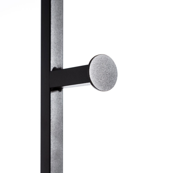 Cuier industrial negru din metal cu bază din ciment [2]