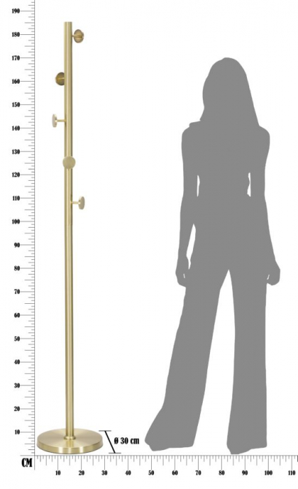 Cuier pom metalic elegant Glamy, metal auriu | creativdeco.ro [7]