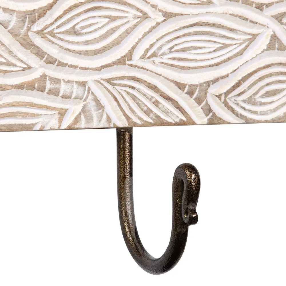 Cuier perete vintage sculptat | Cuiere din lemn [3]