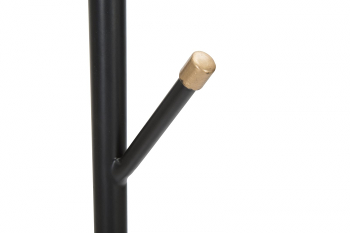 Cuier pom cu suport umbrela, negru auriu, metal [5]