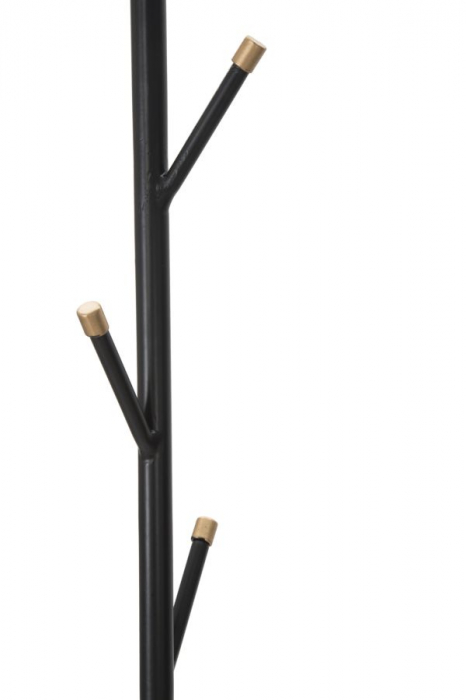 Cuier pom cu suport umbrela, negru auriu, metal [6]