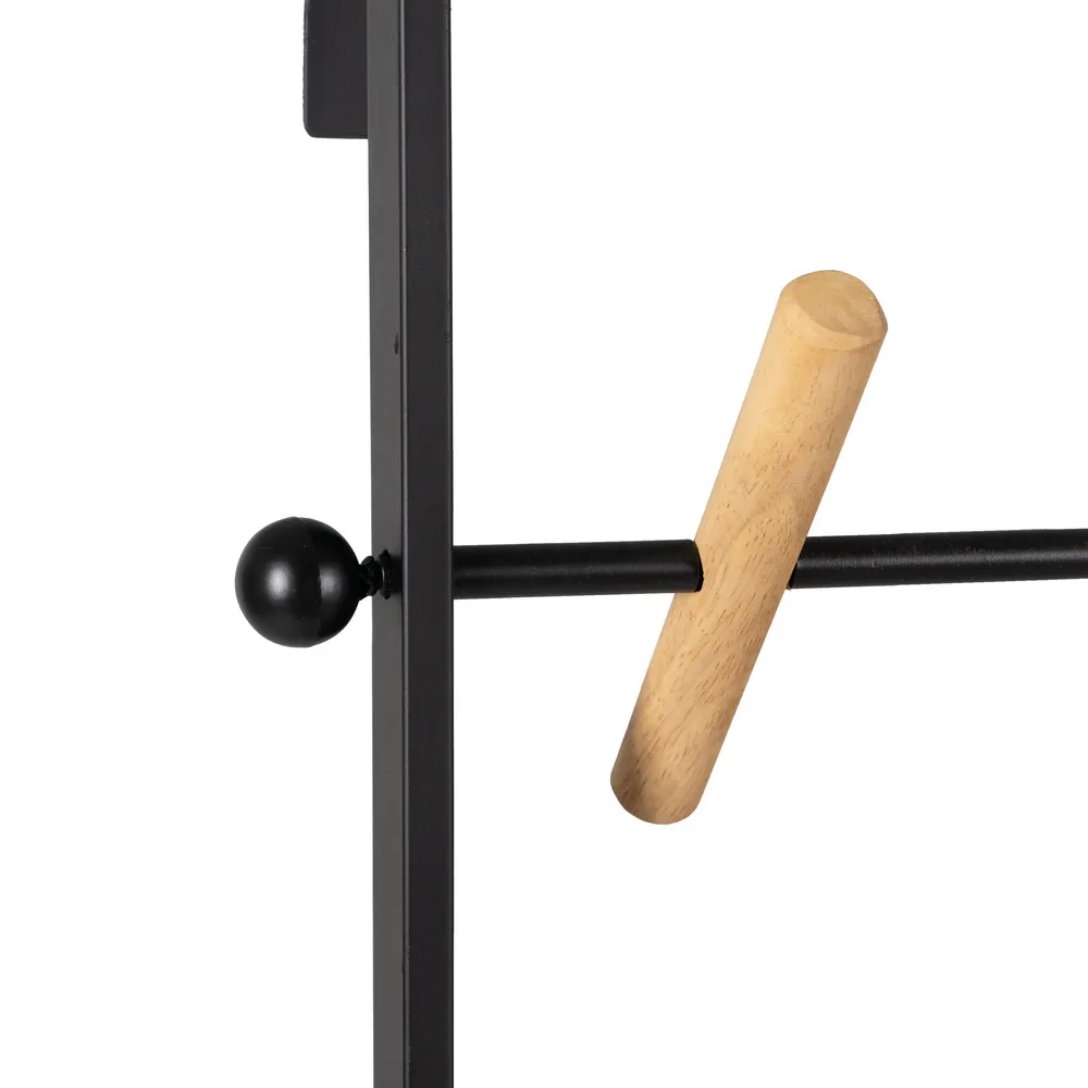 Cuier Rack metal negru lemn [3]