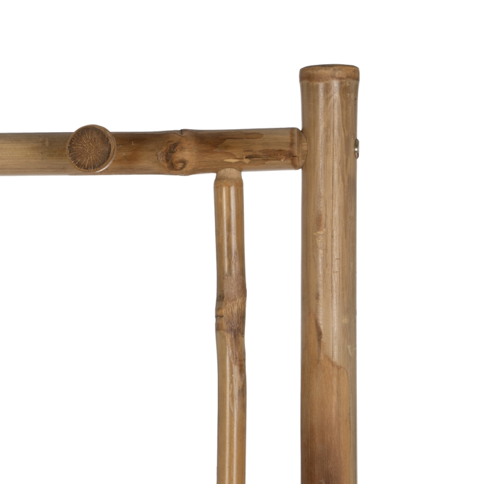 Cuier tip valet din bambus natural cu poliță și bară [8]
