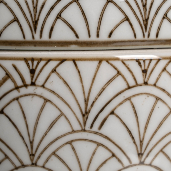 Cutie portelan alb-maro pentru decor si organizare|Accesorii ceramice pentru decor natural [7]