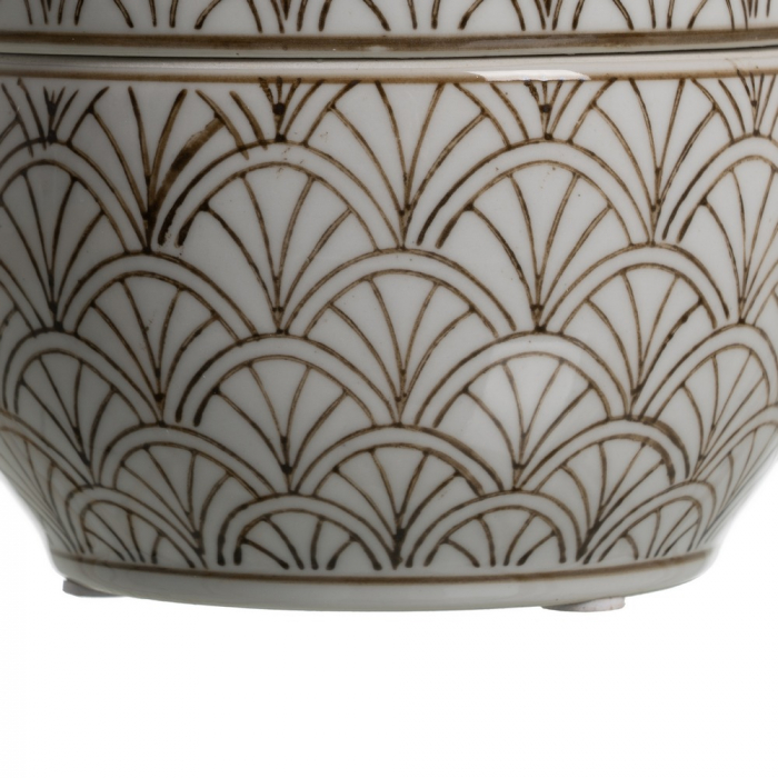 Cutie portelan alb-maro pentru decor si organizare|Accesorii ceramice pentru decor natural [8]