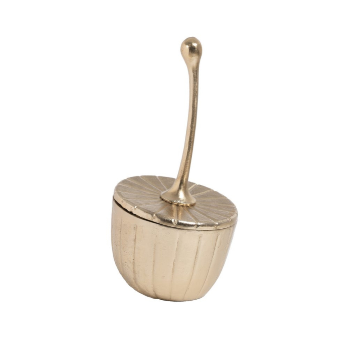 Cutie decorativă din metal auriu BOX GOLDEN METAL DECORATION 18 x 18 x 38 cm [1]