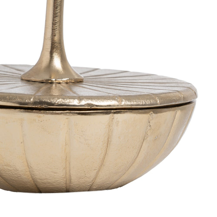 Cutie decorativă din metal auriu BOX GOLDEN METAL DECORATION 24 x 24 x 33 cm [10]