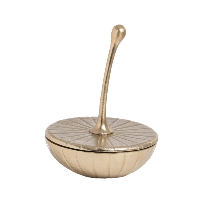 Cutie decorativă din metal auriu BOX GOLDEN METAL DECORATION 24 x 24 x 33 cm [1]