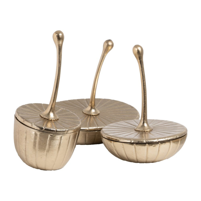 Cutie decorativă din metal auriu cu capac și mâner Box 31 x 21.50 x 35.50 cm [2]