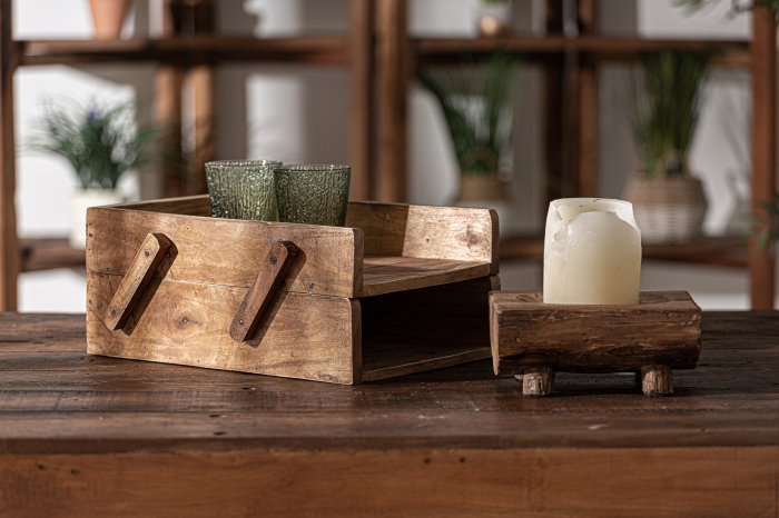 Cutie lemn mahogany vintage|Organizare etnica premium [4]