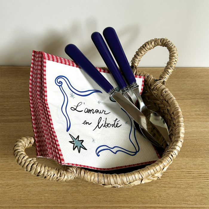 Set 6 Cutite Inox Moderne maner albastru|Tacamuri Design Premium [4]