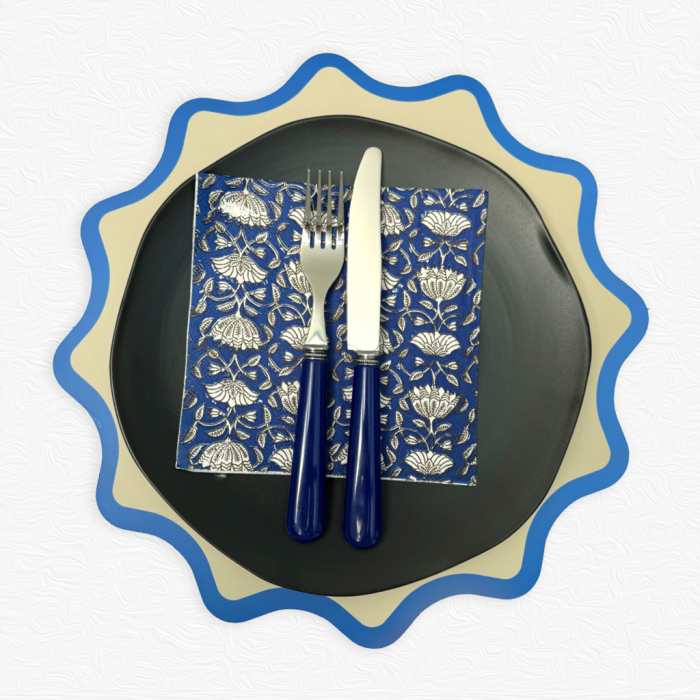 Set 6 Cutite Inox Moderne maner albastru|Tacamuri Design Premium [2]