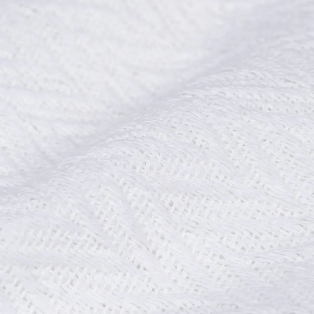 Cuvertura alba bumbac cu tesatura V | Cuverturi elegante [4]