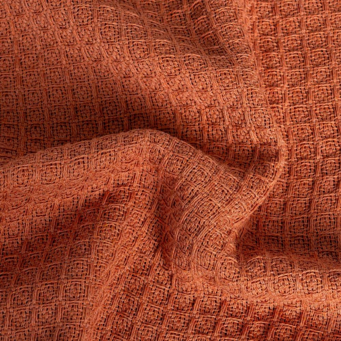 Cuvertură cărămizie tip fagure din bumbac reciclat 250x260 cm [4]