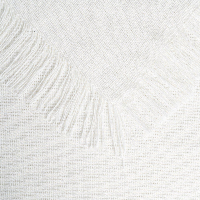 Cuvertură crem din bumbac cu textură simplă 200 x 260 cm [3]