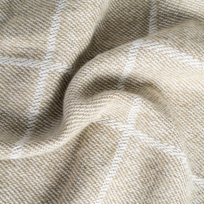 Cuvertură din bumbac verde deschis cu model in carouri si franjuri [4]