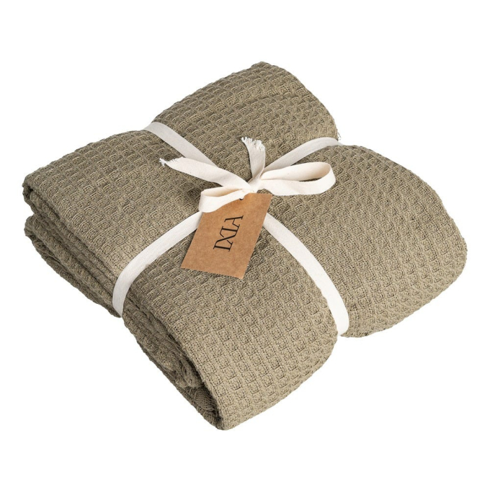 Cuvertură verde tip fagure din bumbac reciclat 250x260 cm [5]