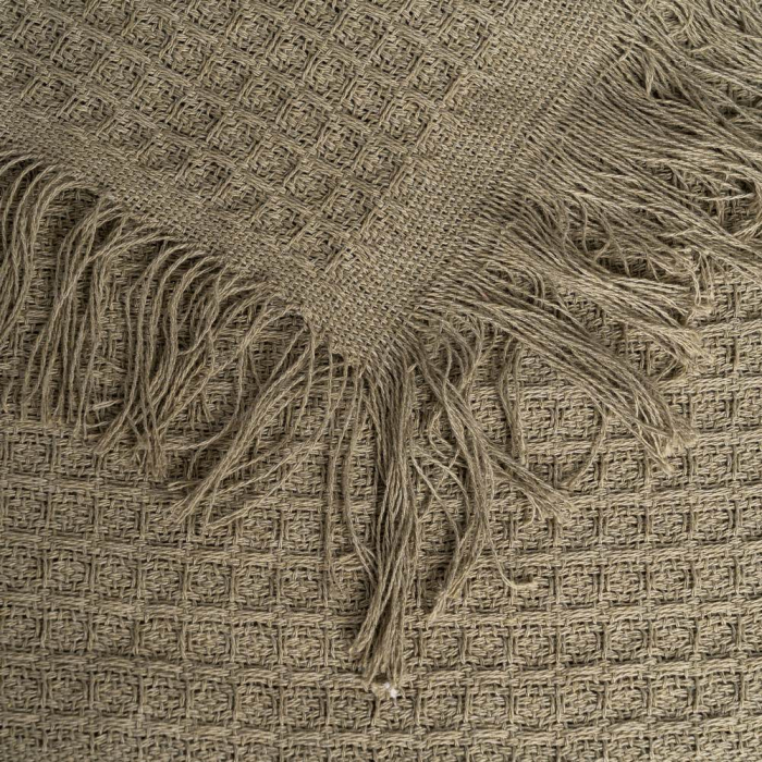 Cuvertură verde tip fagure din bumbac reciclat 280x260 cm [3]