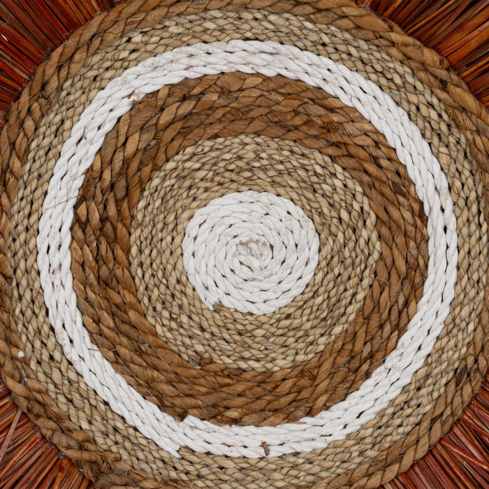 Decor rotund fibre naturale perete minimalist [3]