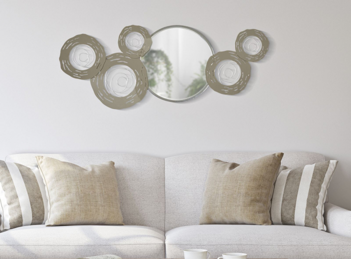 Decor Mural Modern cu Oglinda | Design Abstract | CreativDeco [2]