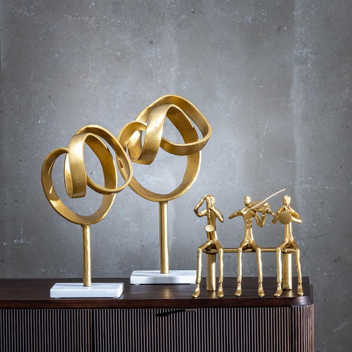 Sculptura Glam Aurie CreativDeco - Decoratiune de Lux pentru Living [2]