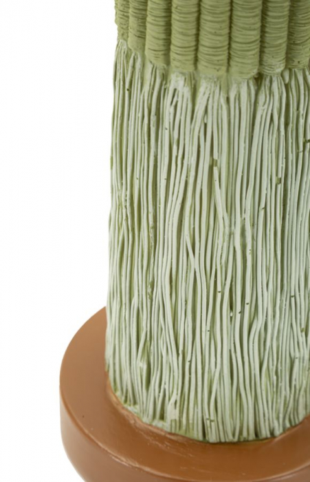 Decorațiune cactus din rășină verde cu flori roșii [6]