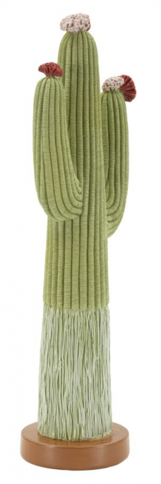 Decorațiune cactus din rășină verde cu flori roșii [2]