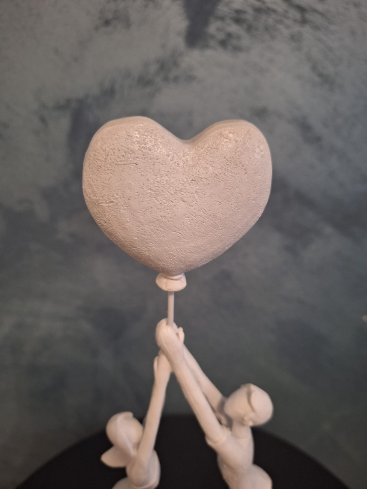 Decoratiune Cuplu inima, rasina, alb - creativdeco.ro [6]