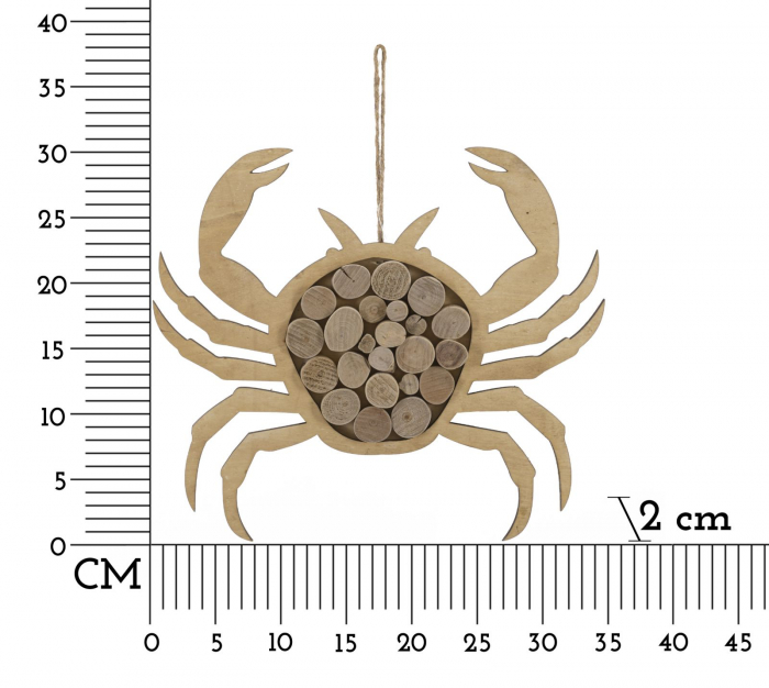 Crab Stilizat Decorativ CreativDeco - Farmec Rustic pentru Perete [6]