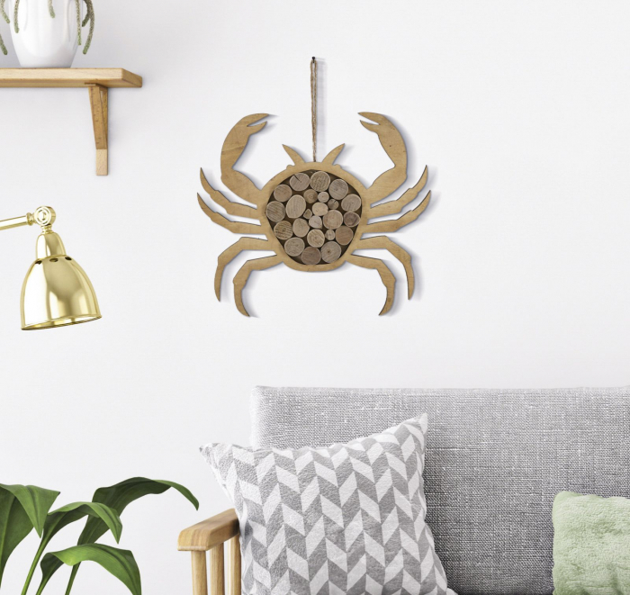 Crab Stilizat Decorativ CreativDeco - Farmec Rustic pentru Perete [5]