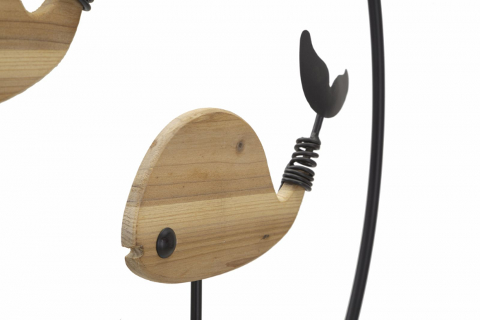 Balene Stilizate Lemn si Metal - Decor Marin CreativDeco [2]
