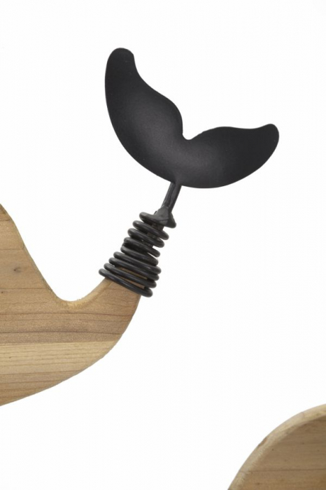 Balene Stilizate Lemn si Metal - Decor Marin CreativDeco [3]