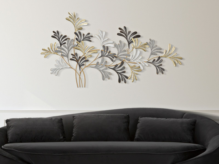 Decorațiune metalică Glam CreativDeco - Design Complex de Frunze pentru Decor Modern [5]