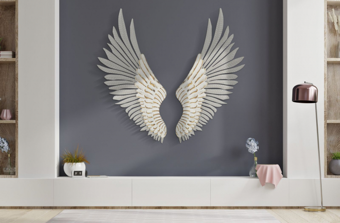 Decor Elegant Aripi Inger CreativDeco - Arta Rafinata pentru Perete [5]