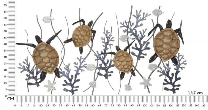 Decorațiune perete natura marina CreativDeco - Testoase și Corali pentru Ambient Relaxant [6]