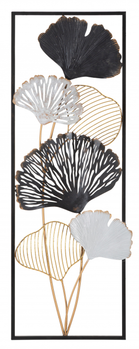 Decoratiune metalica perete frunze gingko Ory-A [1]
