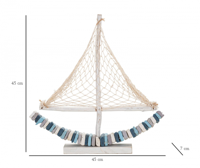 Decoratiune lemn Barca marina | Arta nautica decor | CreativDeco.ro [6]