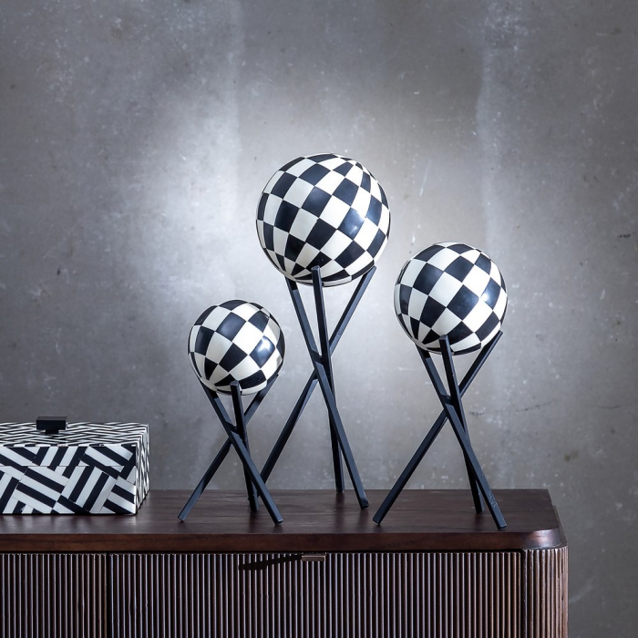 Figurina Decorativa CreativDeco - Accent Modern Alb-Negru pentru Decor [2]