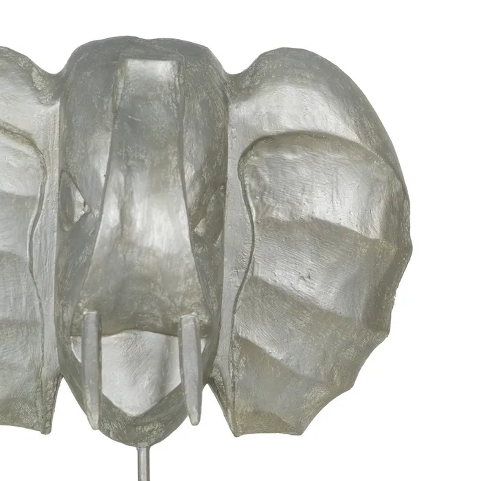 Cap elefant lemn baza fier|Decoratiuni exotice elegante [5]