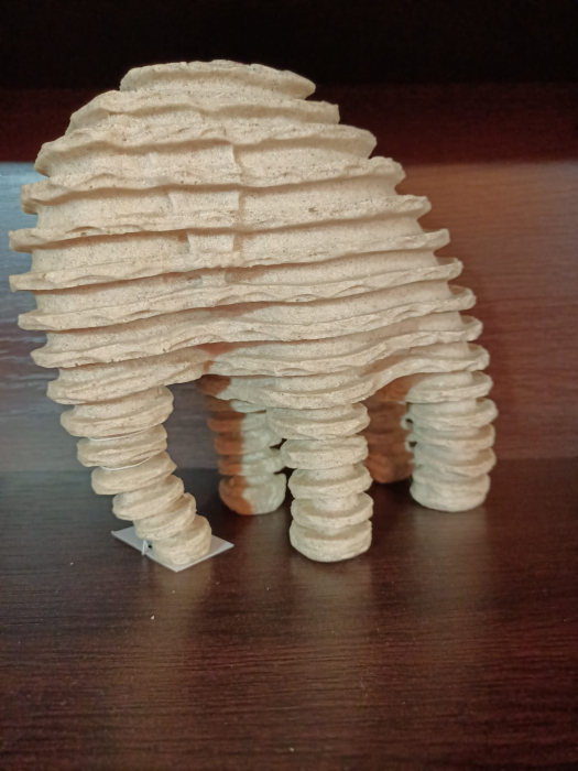 Decorațiune elefant gri din polirășină cu formă abstractă 18 x 10 x 16 cm [5]