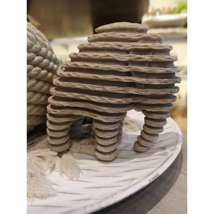 Decorațiune elefant gri din polirășină cu formă abstractă 18 x 10 x 16 cm [2]