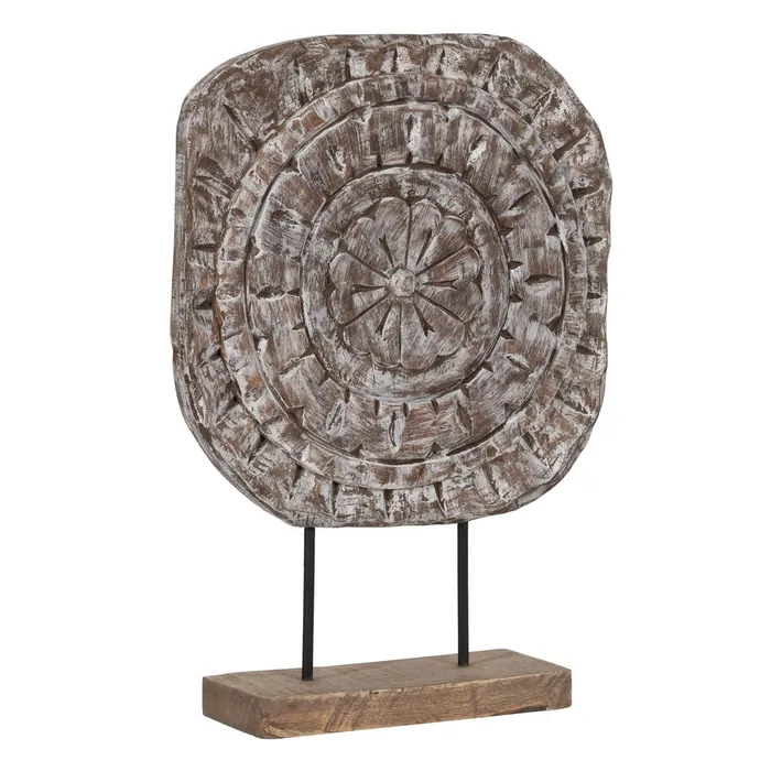 Decoratiune Round Lemn Mango, Natural Negru - creativdeco.ro [1]