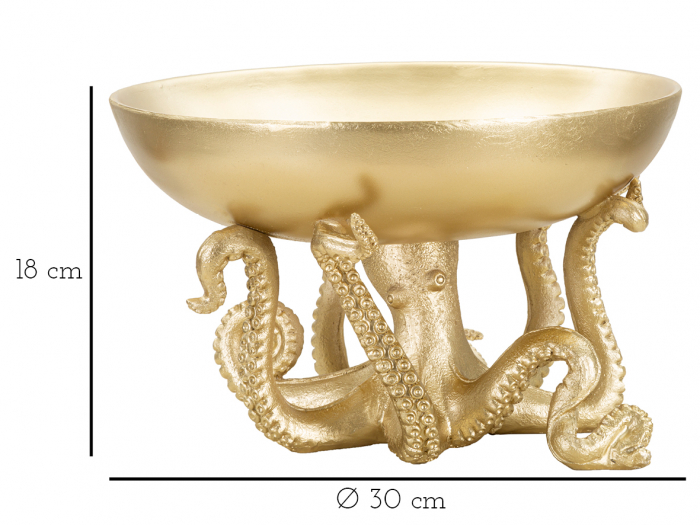 Octopus auriu functional ornamental - CreativDeco.ro [7]