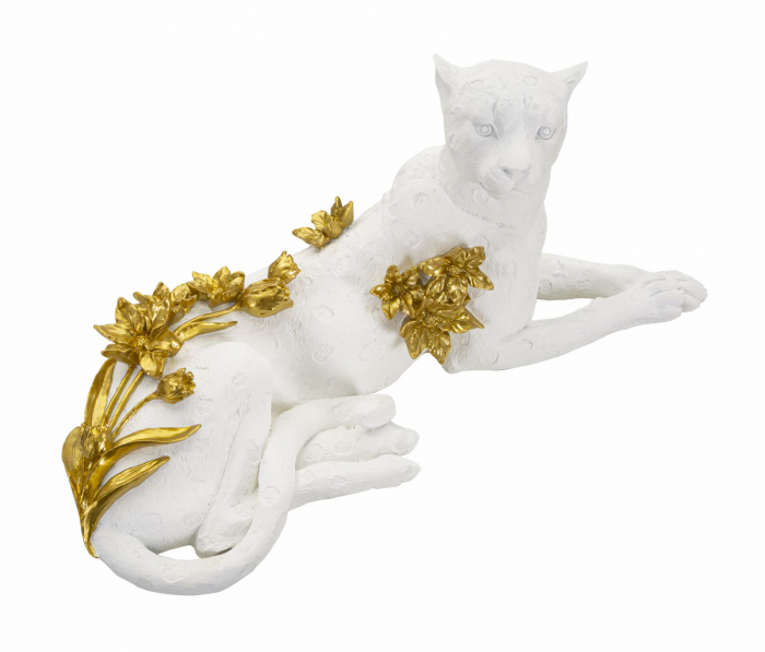 Leopard alb-auriu ornamental - CreativDeco.ro [3]