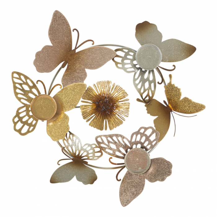 Decoratiune metalica 3D suport lumanari CreativDeco [5]