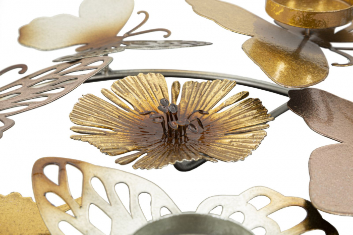 Decoratiune metalica 3D suport lumanari CreativDeco [4]